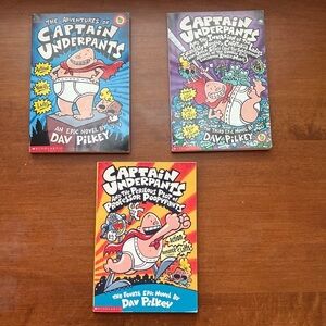 Captain Underpants Book Bundle Set of Three - Softcover